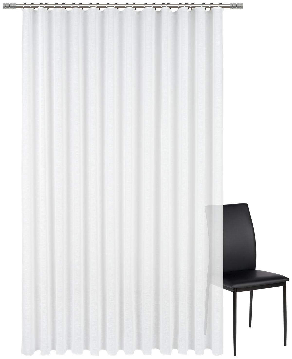 FERTIGSTORE  transparent  450/245 cm   - Weiß, KONVENTIONELL, Textil (450/245cm) - Esposa