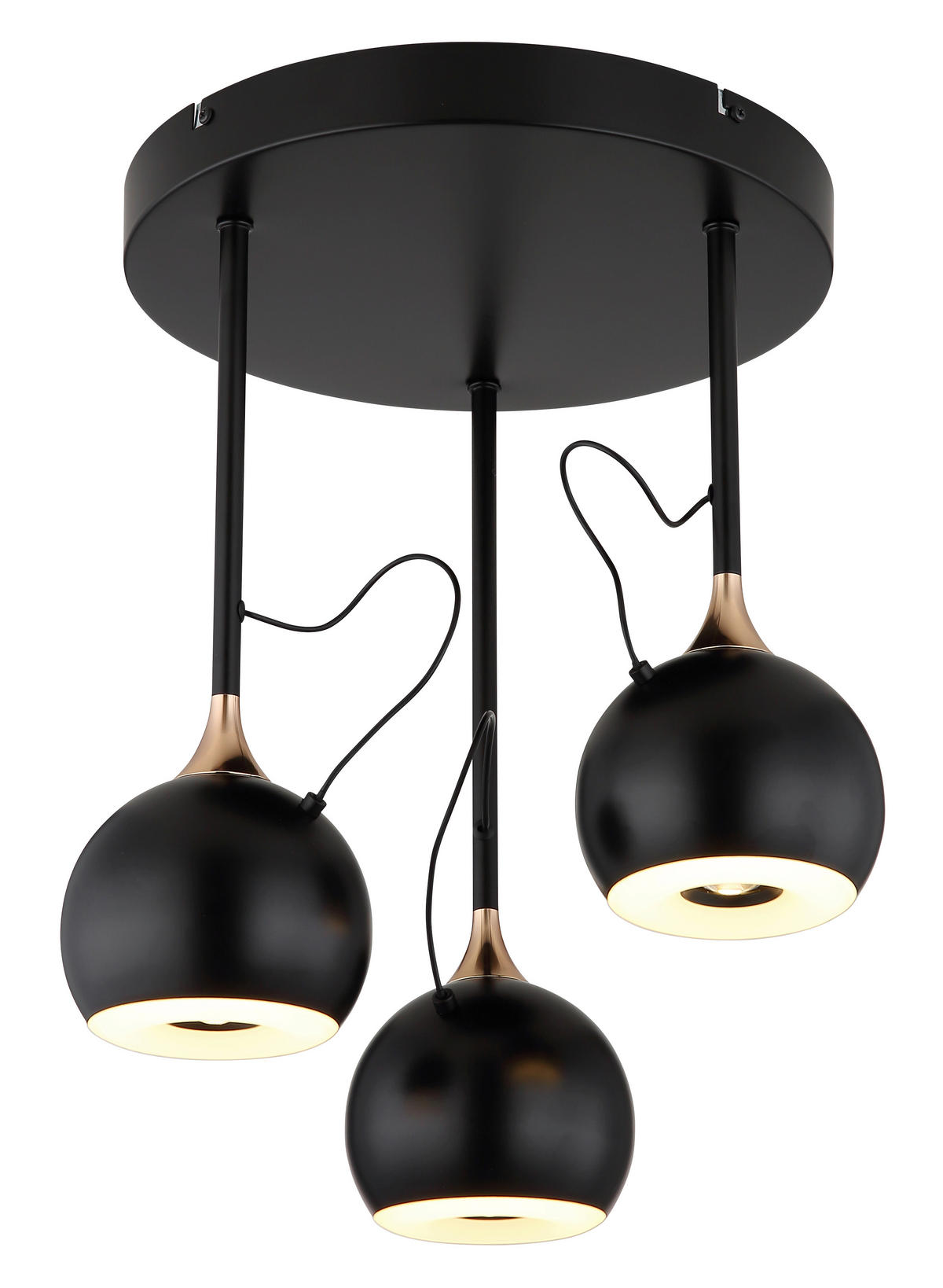 STROPNÍ LED SVÍTIDLO, 32,5/42 cm  - bílá/černá, Design, kov/plast (32,5/42cm) - Globo