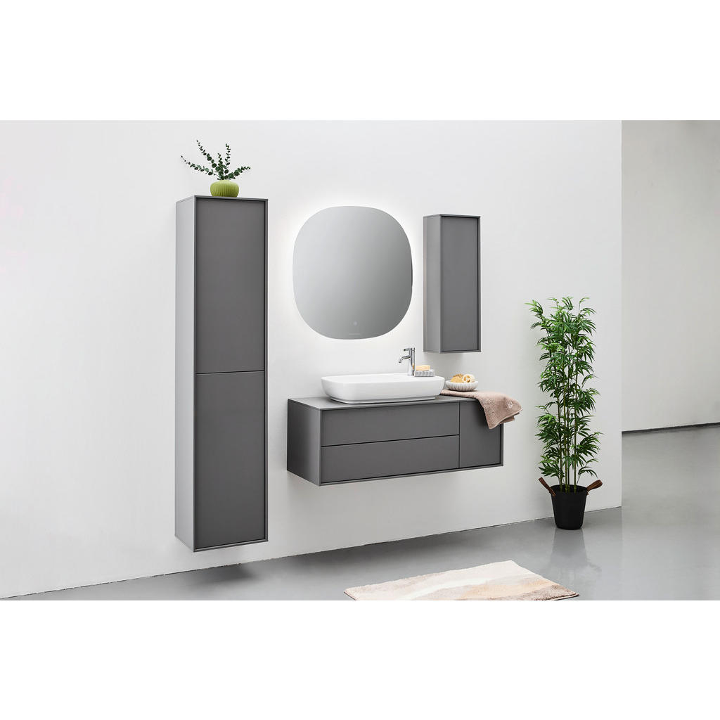 Thumbnail - Welnova Waschtischkombi, Anthrazit, Holzwerkstoff, 2 Schublade(n) Schubladen, 120 cm, FSC Mix, hängend, Badezimmer, Wasc...