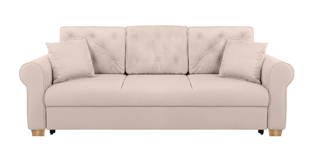 SCHLAFSOFA in Beige  - Beige/Buchefarben, Design, Holz/Textil (240/94/98cm) - MID.YOU