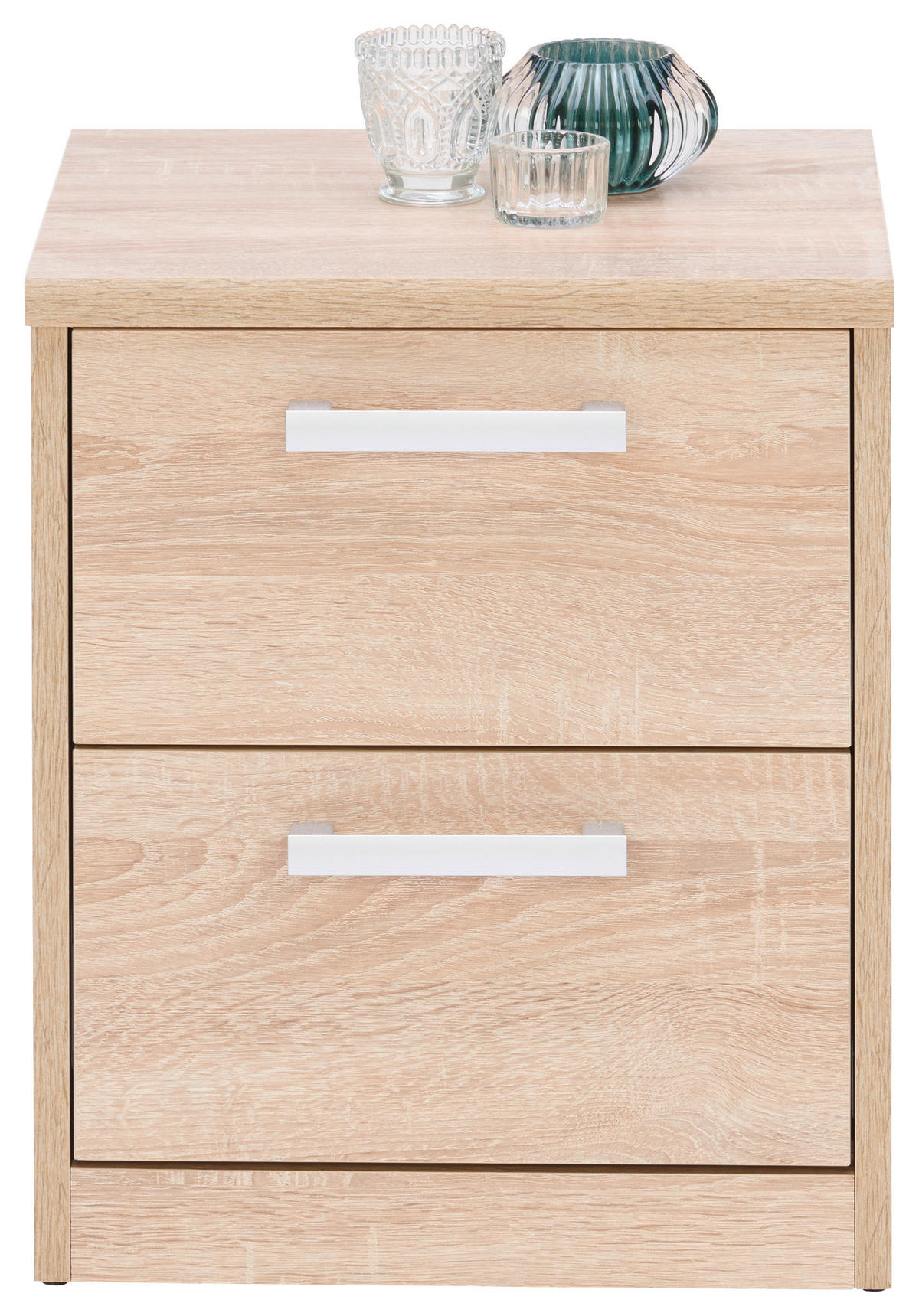 ÉJJELISZEKRÉNY Sonoma tölgy  - fekete/Sonoma tölgy, Konventionell, faalapú anyag/fém (38/46/36cm) - Xora