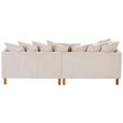 ECKSOFA Beige Chenille  - Beige/Buchefarben, KONVENTIONELL, Holz/Textil (162/276cm) - Carryhome