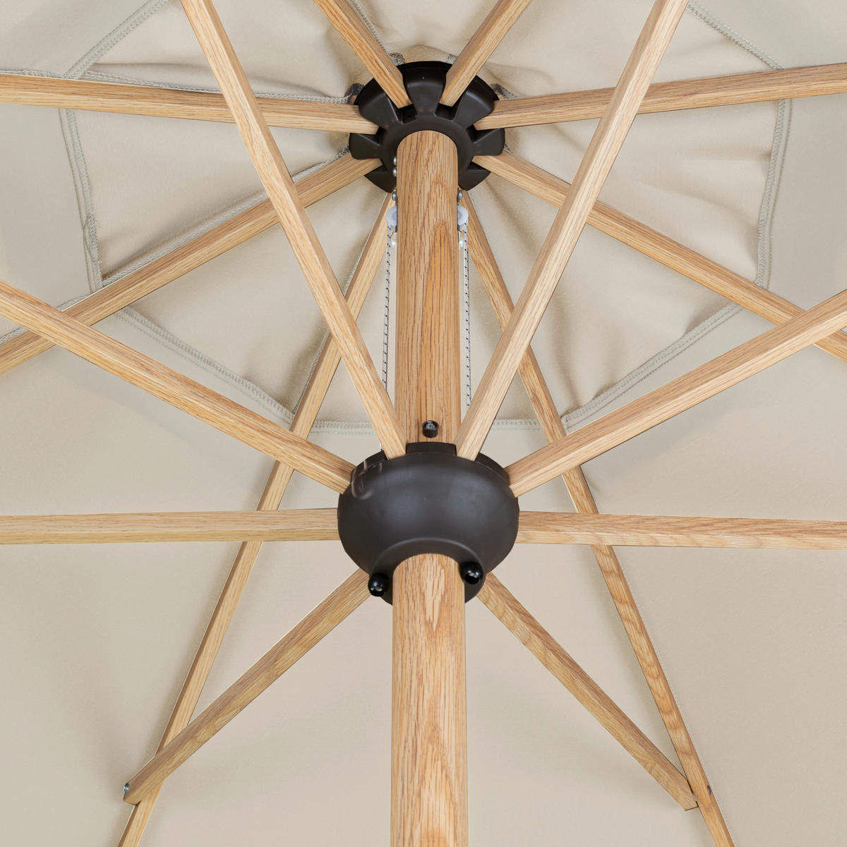 SONNENSCHIRM  350/350 cm  - Eschefarben/Naturfarben, Design, Textil/Metall (350/350cm) - Doppler