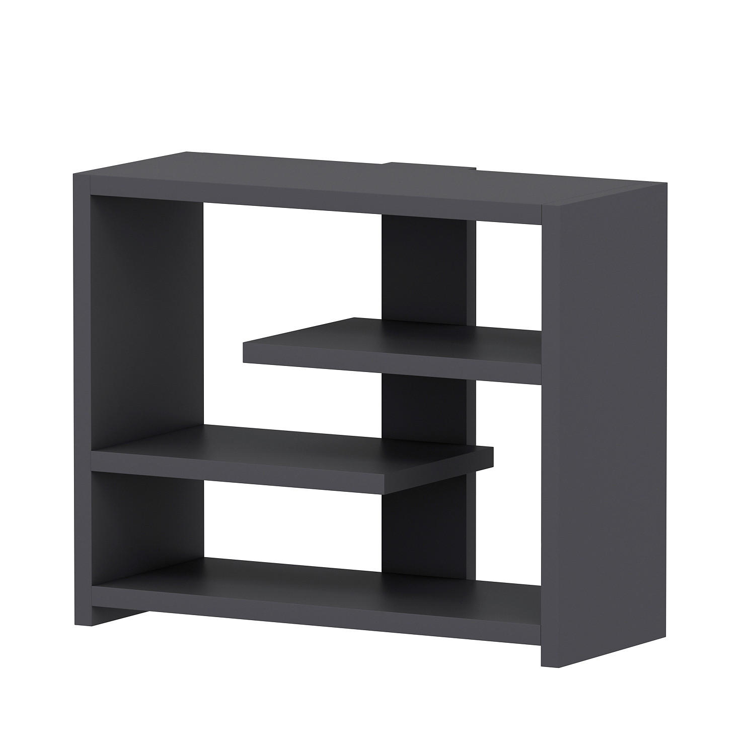 WANDREGAL  - Anthrazit, Design, Holzwerkstoff (49/40/21cm) - Livetastic