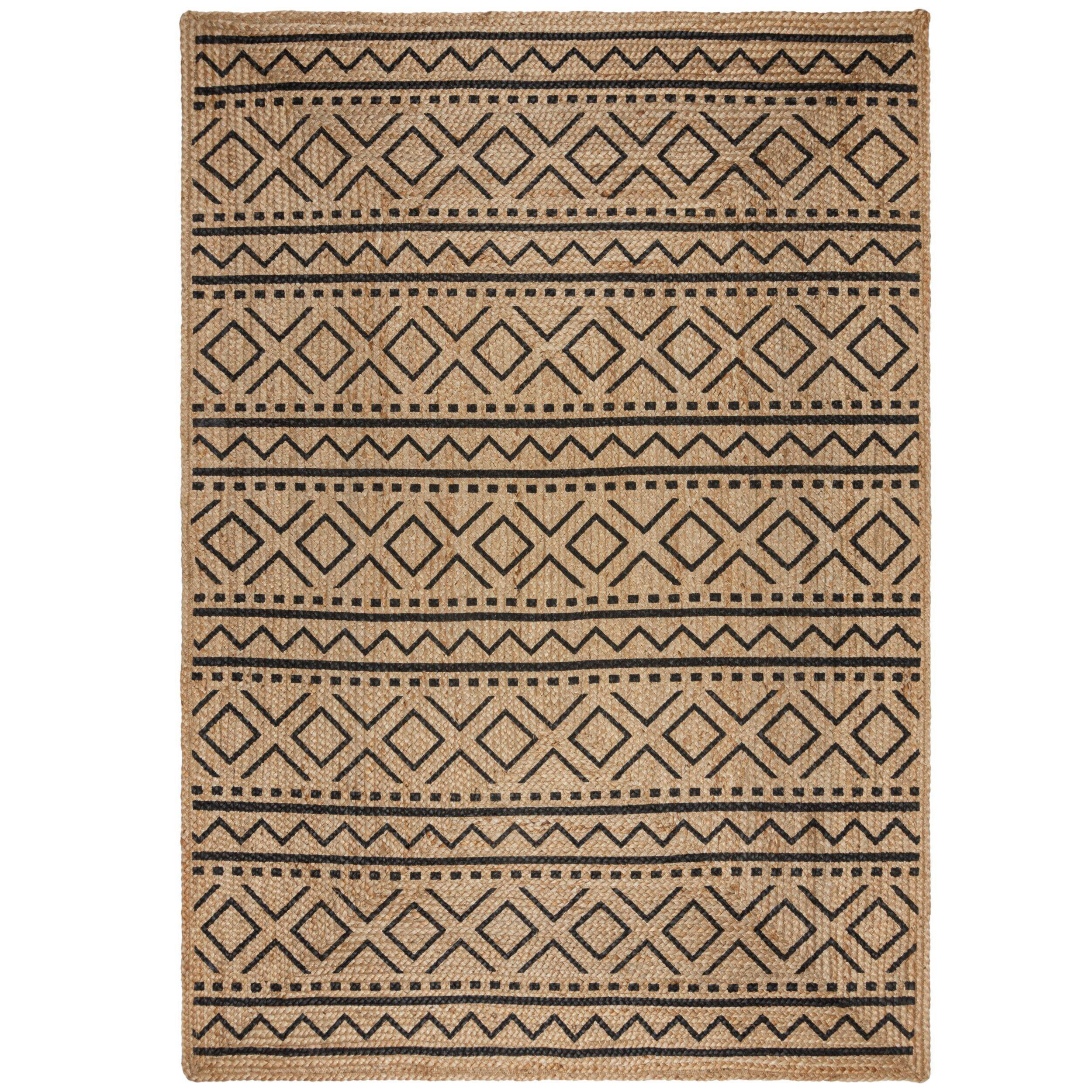 Flair Rugs Handwebteppich Habib Jute Natur 200x290 cm