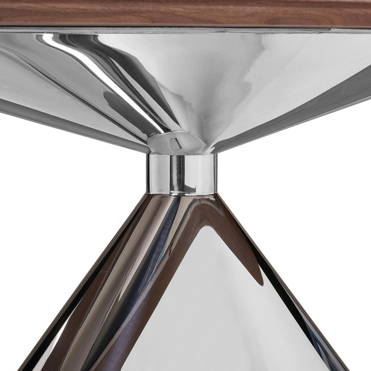 ESSTISCH      - Edelstahlfarben/Walnussfarben, Design, Holz/Metall (210/100/75cm) - Novel