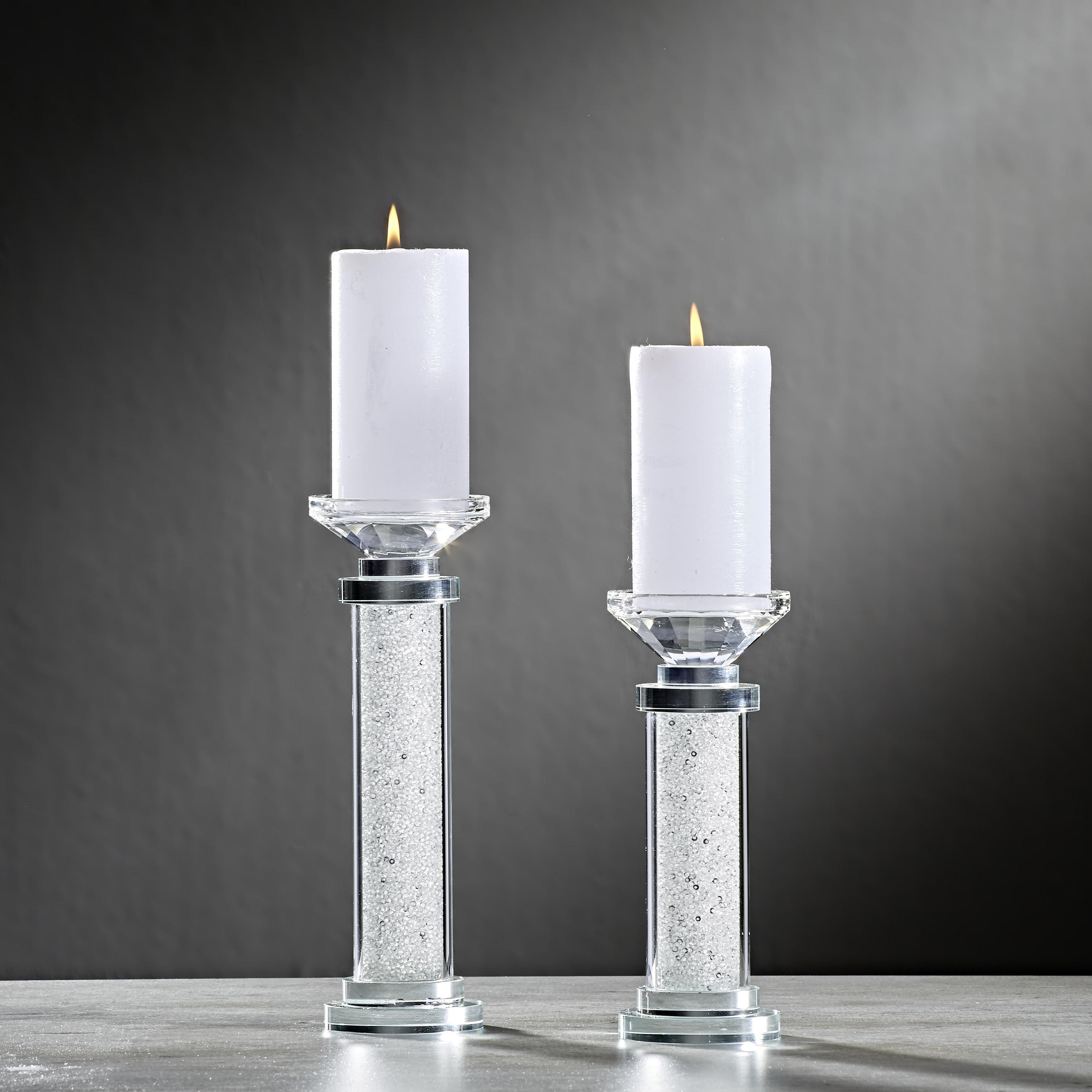 KERZENHALTER - Klar, Basics, Glas (9/26/9cm) - Ambia Home