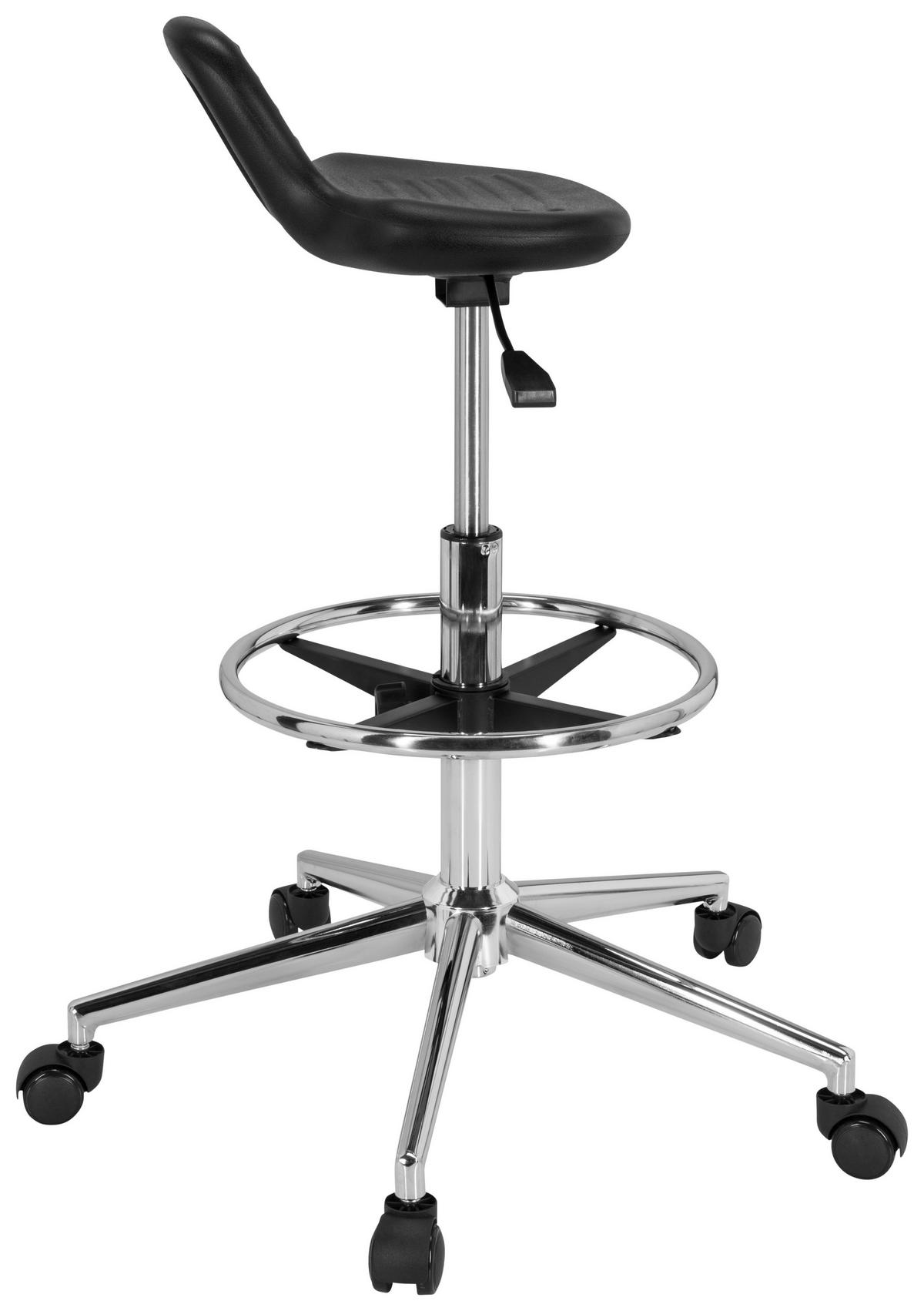SNURRSTOL  i svart  - silver/svart, Basics, metall/plast (40/61/60cm) - MID.YOU