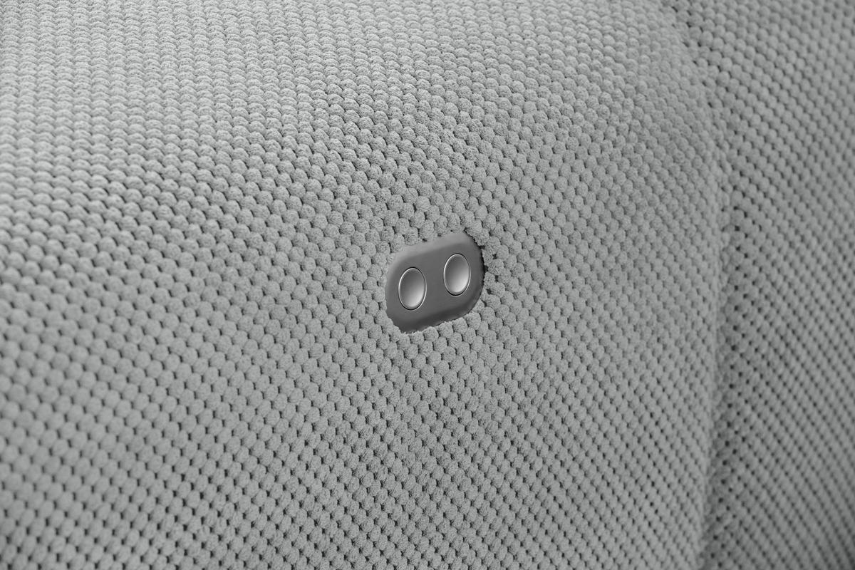 ECKSOFA in Velours Grau  326/236 cm  - Schwarz/Grau, Design, Kunststoff/Textil (326/236cm) - Xora