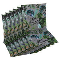 SESSELAUFLAGENSET in Anthrazit, Grün Blätter  - Anthrazit/Grün, Basics, Textil (48/5/98cm)