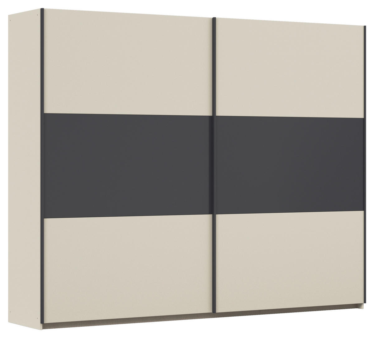 SCHWEBETÜRENSCHRANK 261/210/59 cm 2-türig Grau, Champagner  - Champagner/Grau, MODERN, Holzwerkstoff/Metall (261/210/59cm) - Rauch Möbel