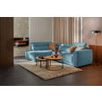 ECKSOFA in Feincord Türkis  205/284 cm  - Türkis/Schwarz, Design, Kunststoff/Textil (205/284cm) - Xora