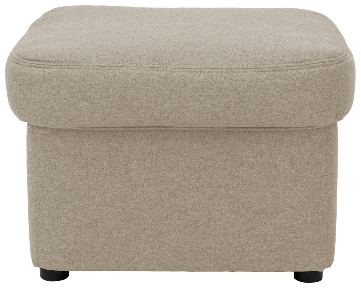 HOCKER in Textil Schlammfarben  - Schlammfarben/Schwarz, KONVENTIONELL, Kunststoff/Textil (60/40/60cm) - MID.YOU