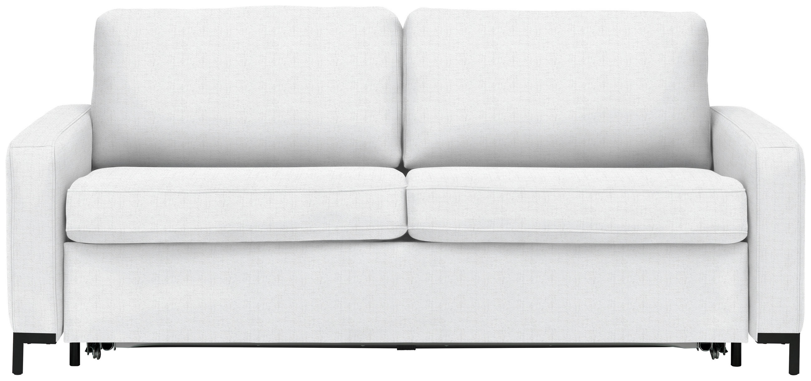 SCHLAFSOFA Webstoff Weiß  - Schwarz/Weiß, KONVENTIONELL, Textil/Metall (187/84/97cm) - Livetastic