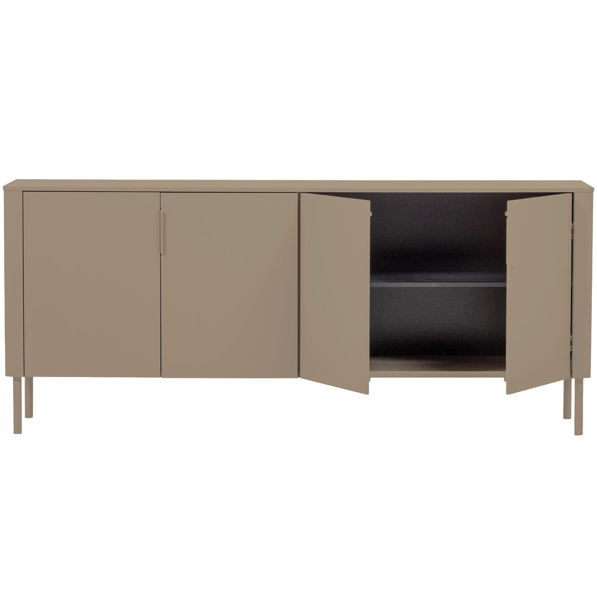 SIDEBOARD 201/85/44 cm  - Schlammfarben/Schwarz, Design, Holz/Metall (201/85/44cm) - Livetastic