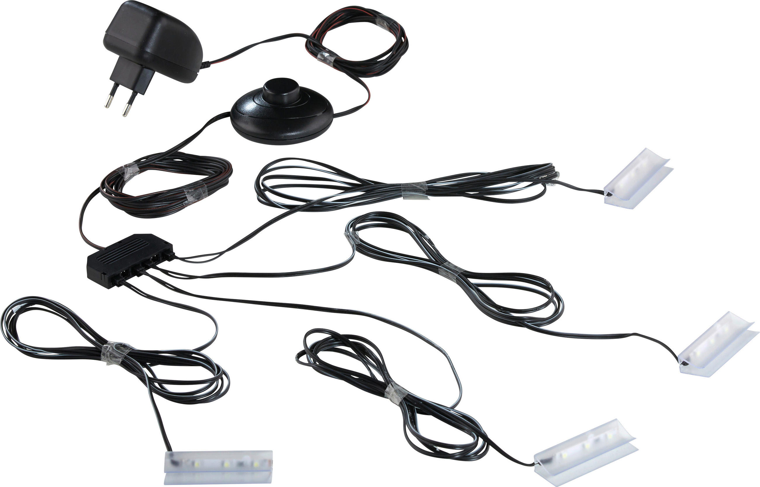 GLASBODENBELEUCHTUNGS-SET LED-Leuchtmittel  - Schwarz, Kunststoff - Carryhome
