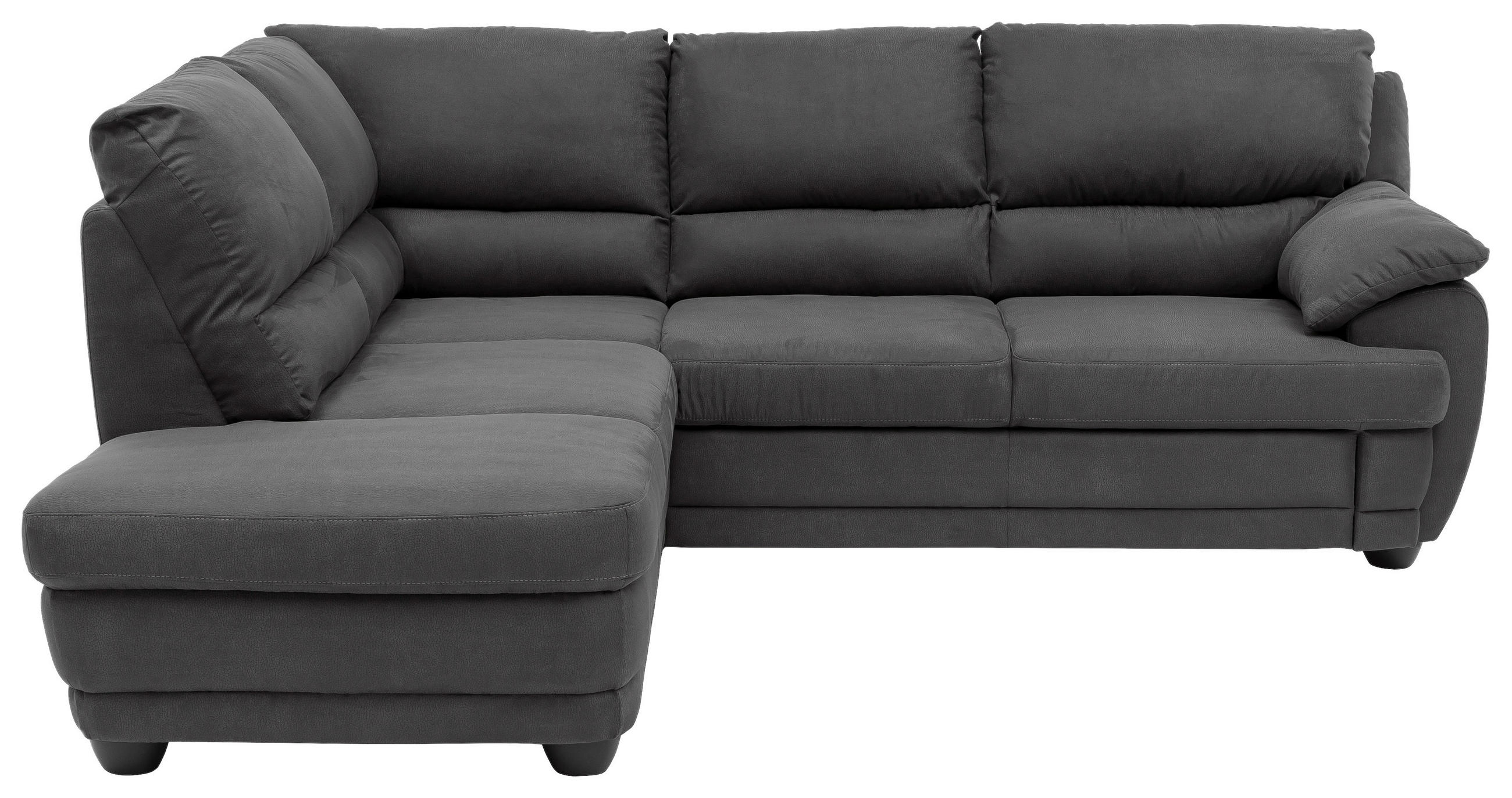 ECKSOFA in Mikrofaser Dunkelgrau  225/245 cm  - Dunkelgrau, Design, Kunststoff/Textil (225/245cm) - Livetastic
