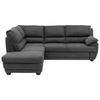 ECKSOFA in Mikrofaser Dunkelgrau  225/245 cm  - Dunkelgrau, Design, Kunststoff/Textil (225/245cm) - Livetastic