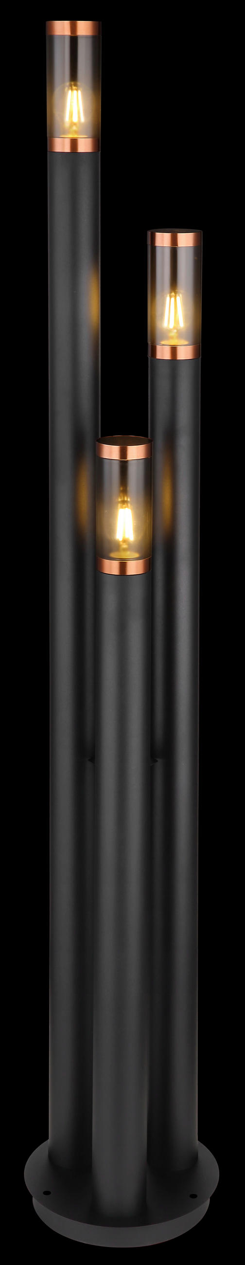 PODNA SVJETILJKA VANJSKA Boston  - siva/bakrenaste boje, Design, metal/plastika (28/170cm) - Globo
