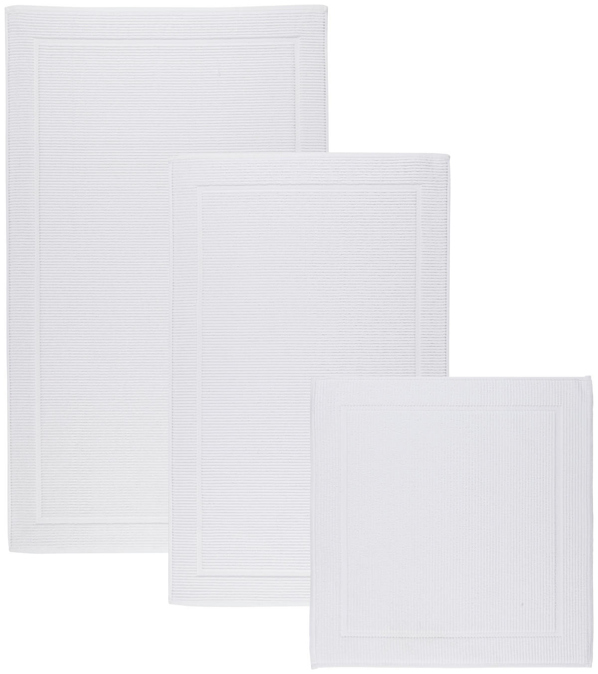 BADEMATTE Weiss 70/120 cm  - Weiss, Basics, Textil (70/120cm) - Bio:Vio