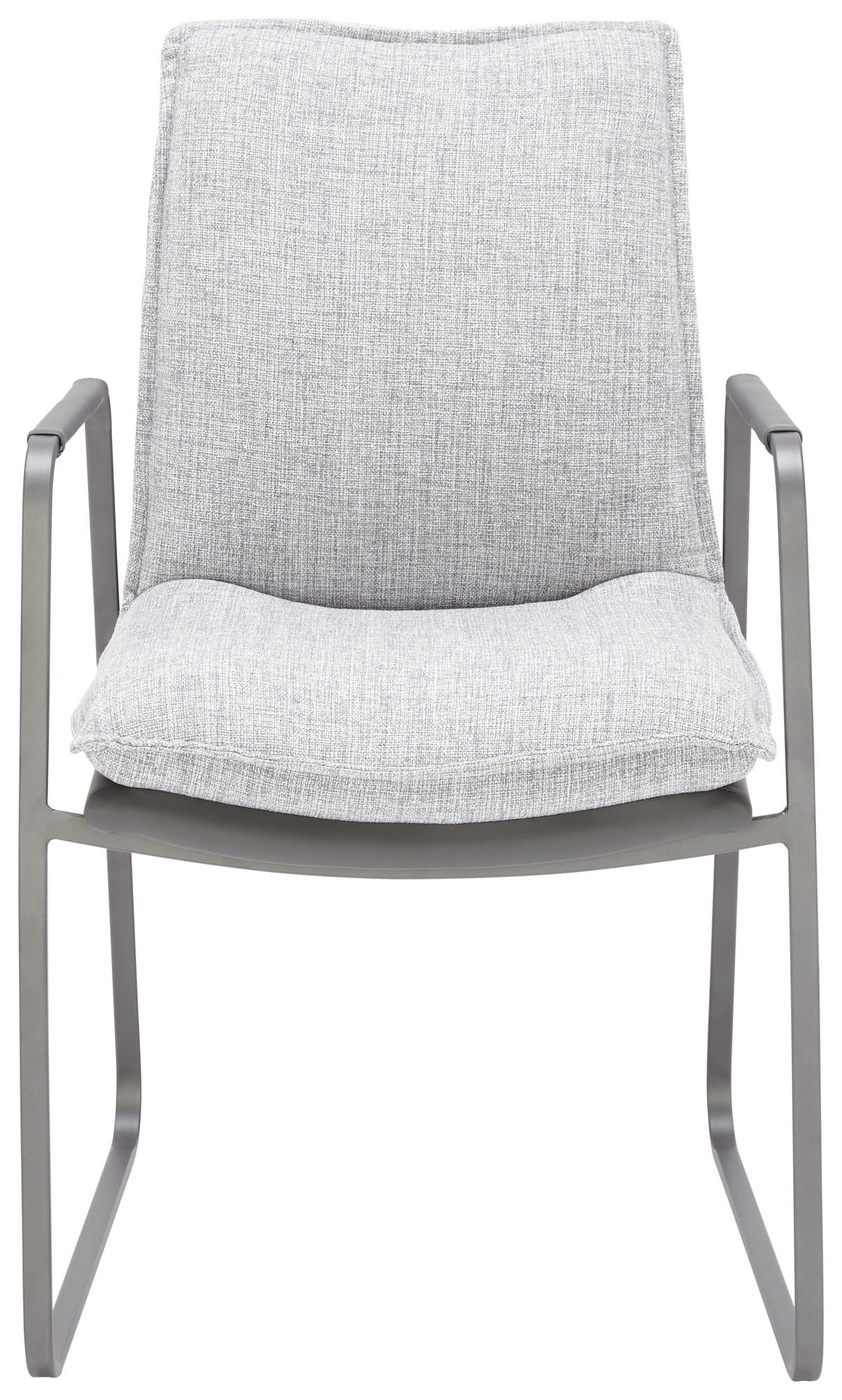 STOLICA SA RUKONASLONOM  siva, svetlosiva       - siva/svetlosiva, Dizajnerski, metal/tekstil (66/87/51,50cm) - Novel