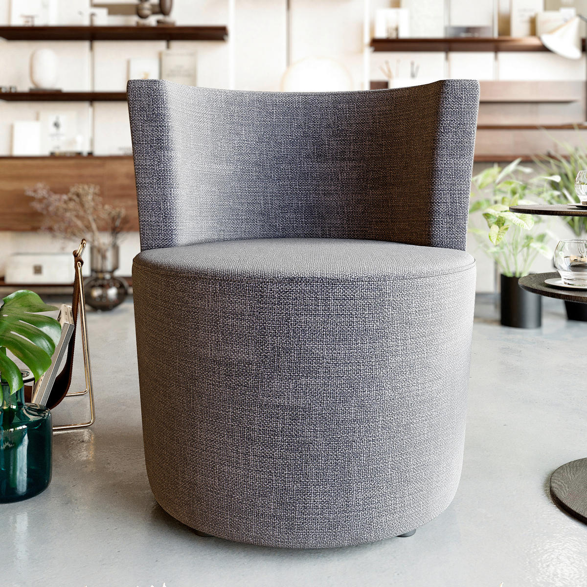 STUHL     Grau  - Grau, Design, Textil (62/75/62cm) - Livetastic