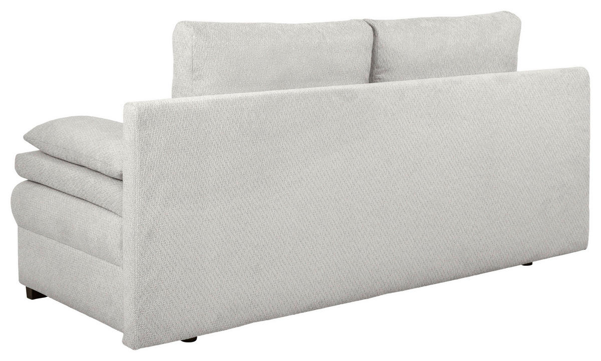 SCHLAFSOFA in Struktur Hellgrau  - Hellgrau/Schwarz, KONVENTIONELL, Kunststoff/Textil (195/93/83cm) - Carryhome