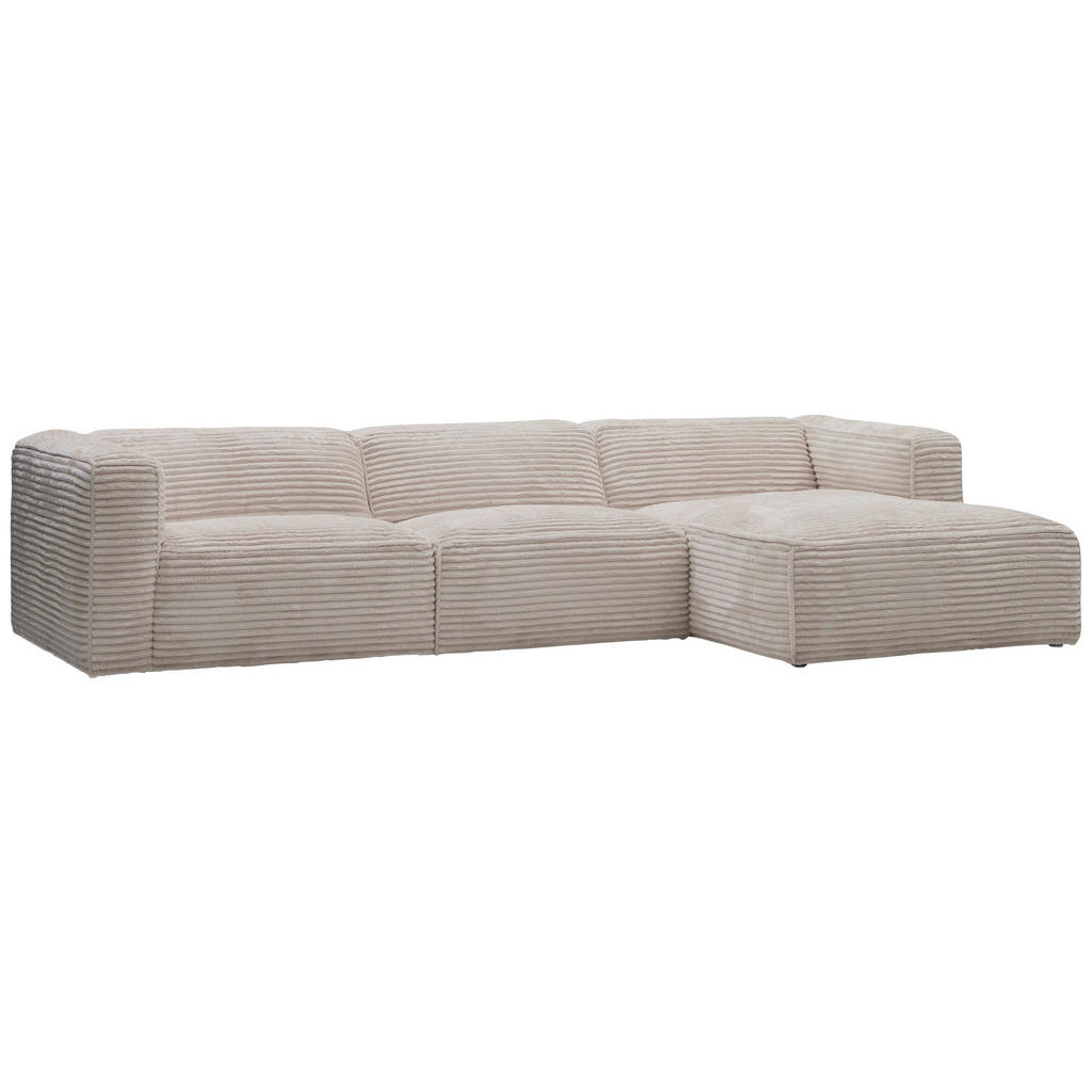 Thumbnail - Stylife Ecksofa Febe, Creme, Textil, 3-Sitzer, Ottomane rechts, Eckteil, 332x163 cm, Armteil links, rechts, Stoffauswahl...
