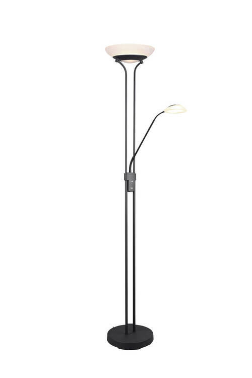 LED-STEHLEUCHTE    - Schwarz/Weiß, Basics, Glas/Metall (32,5cm)