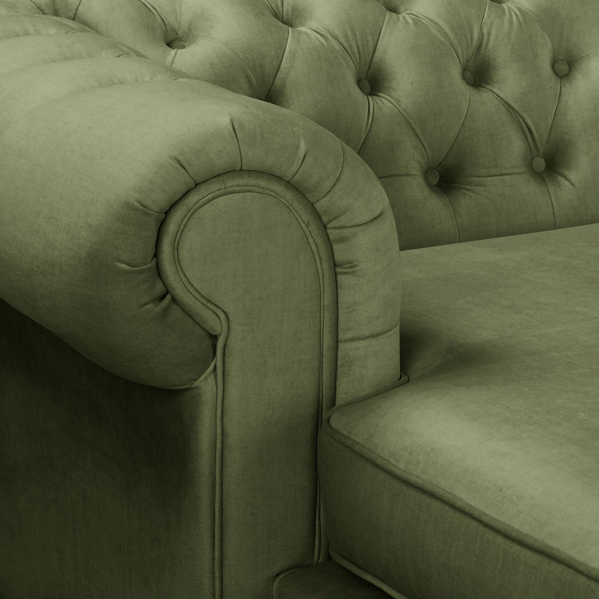 ECKSOFA Mikrofaser Dunkelgrün  - Dunkelgrün/Braun, Design, Holz/Textil (182/284cm) - P & B