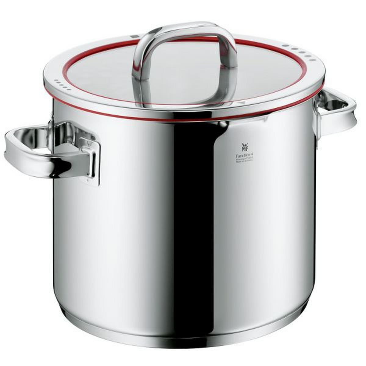 GEMÜSETOPF Function 4 8,8 L  - Edelstahlfarben/Rot, Basics, Kunststoff/Metall (24cm) - WMF