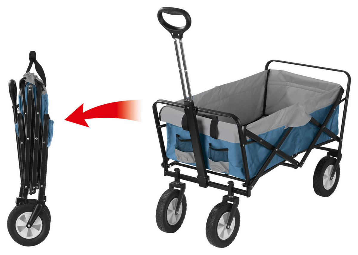BOLLERWAGEN EASYmaxx Blau, Grau, Schwarz 100/50/61 cm  - Blau/Schwarz, MODERN, Kunststoff/Metall (100/50/61cm)