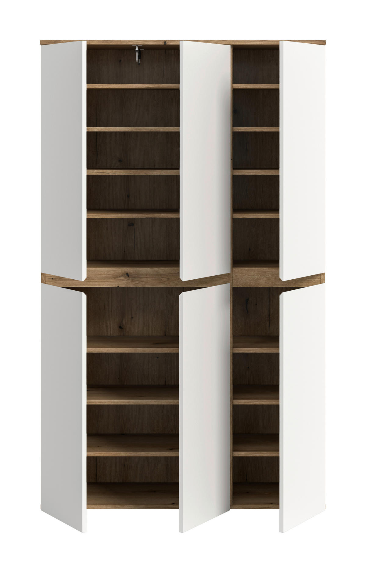 GARDEROBENSCHRANK  in 105/175/37 cm  - Eichefarben/Schwarz, Design, Holzwerkstoff/Kunststoff (105/175/37cm) - Livetastic