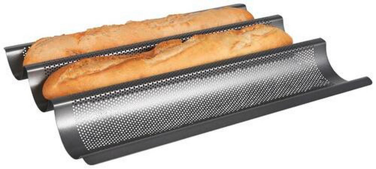 BAGUETTE-BLECH - Schwarz, KONVENTIONELL, Metall (38,5/28/4cm) - Birkmann