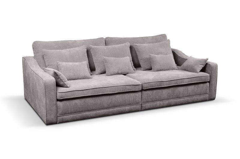 Big Sofa mit Bettkasten Evora Hellgrau B: 276 cm
