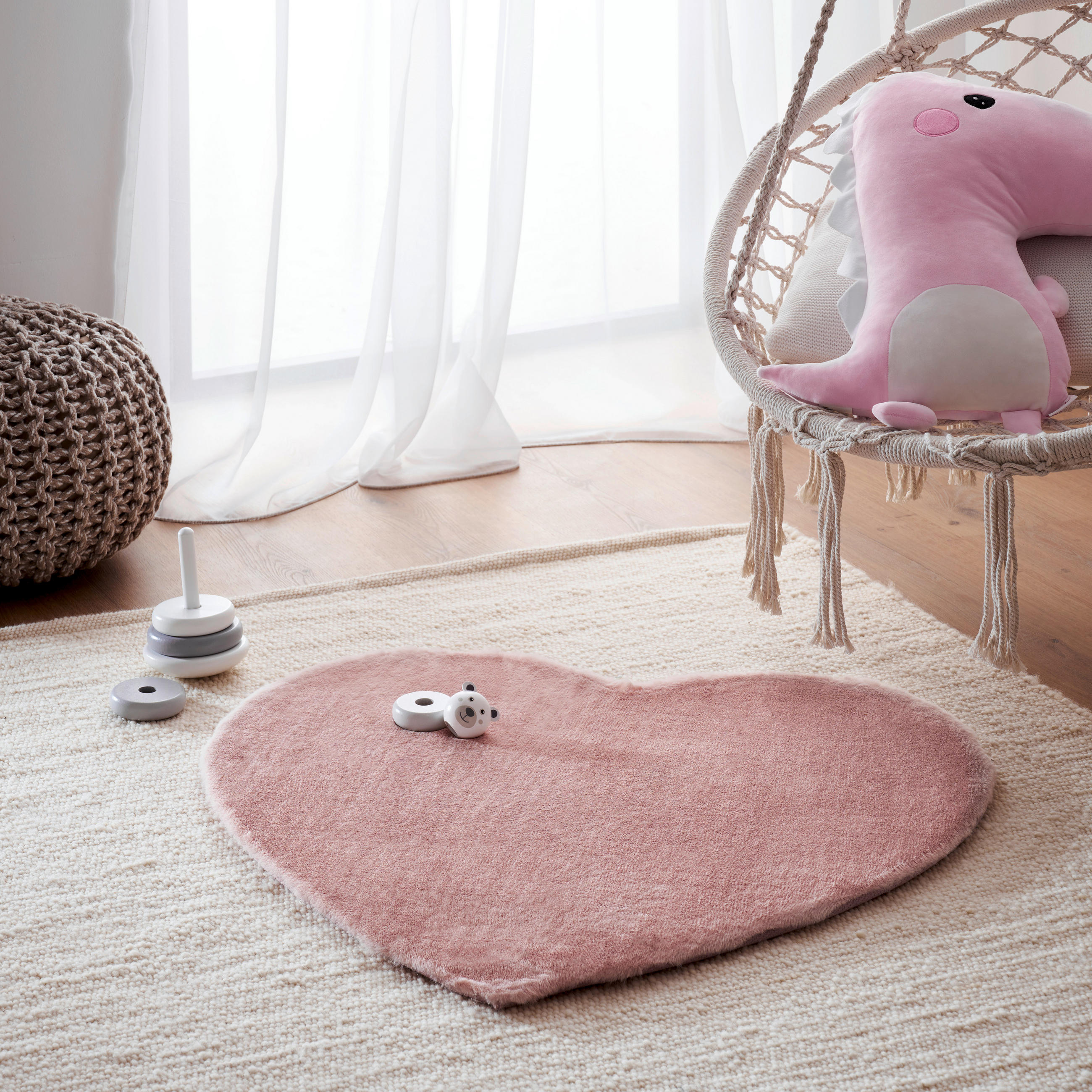KINDERTEPPICH 80/80 cm  - Pink, Basics, Textil (80/80cm) - Ben'n'jen