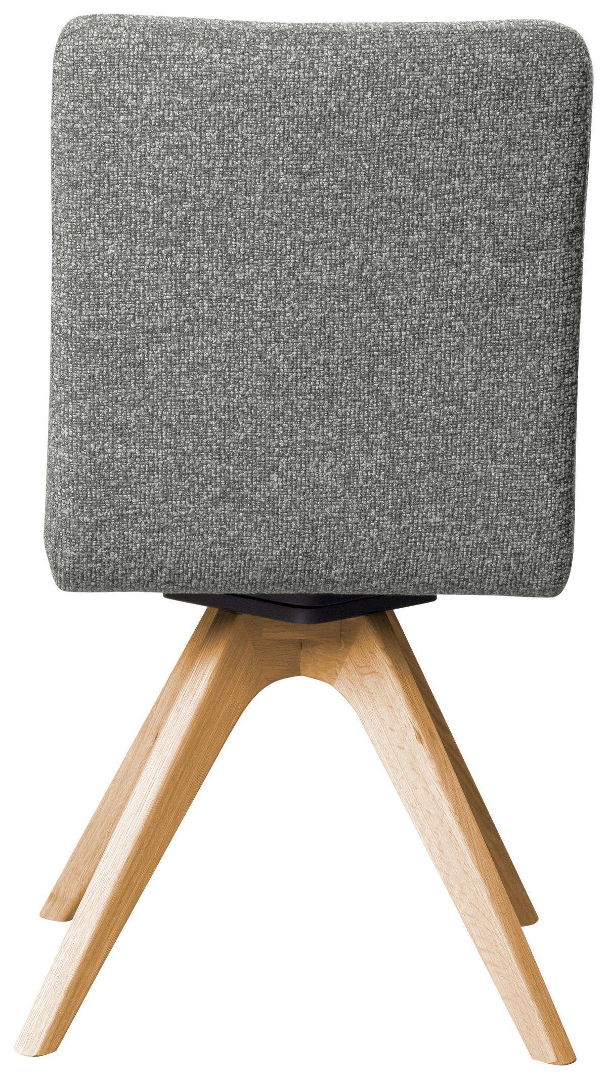 STUHL Webstoff Grau Eiche vollmassiv  - Eichefarben/Grau, KONVENTIONELL, Holz/Textil (47/89/60cm) - Linea Natura