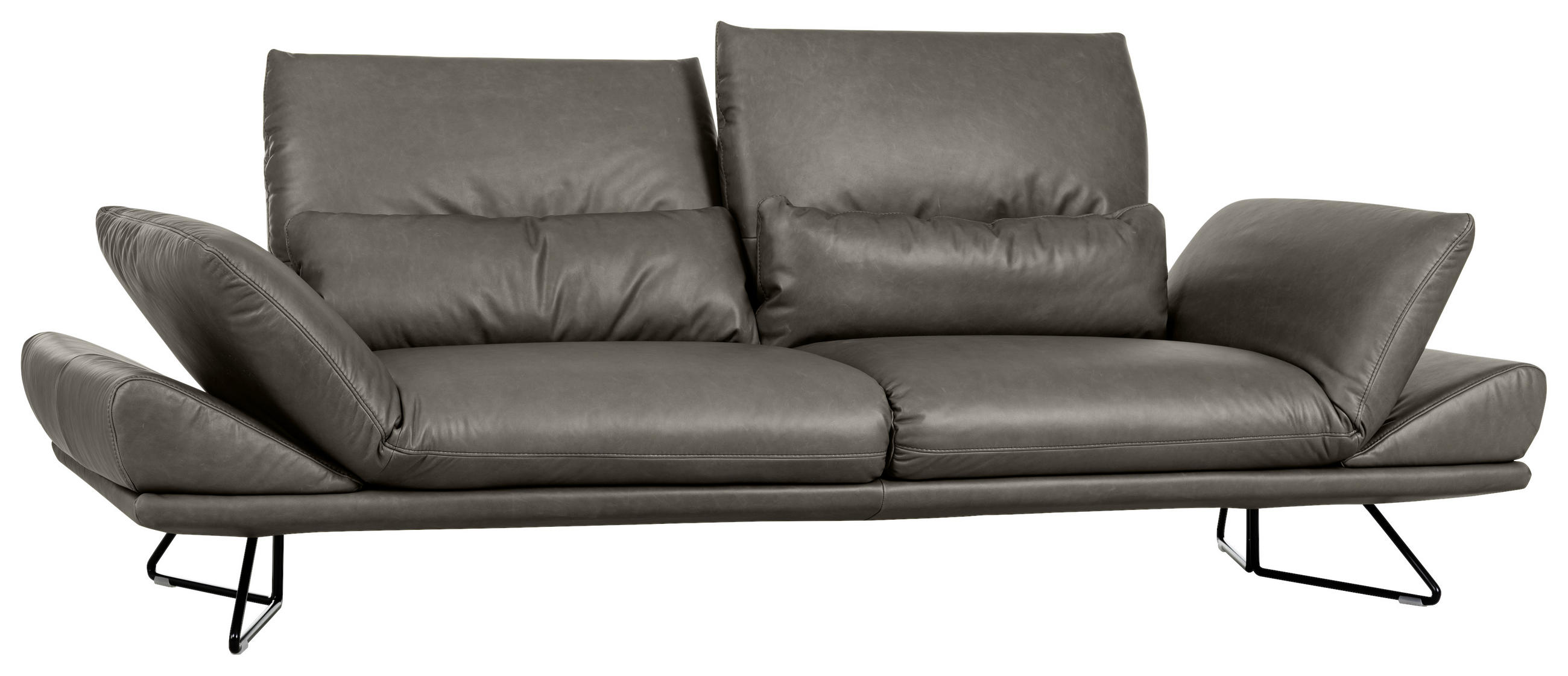 Sofa in Leder Grau