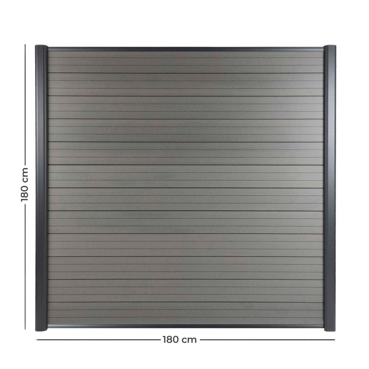 SICHTSCHUTZ - Grau, MODERN, Holzwerkstoff (180/180cm) - Floordirekt