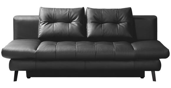 SCHLAFSOFA Anthrazit Echtleder - Anthrazit/Schwarz, Design, Leder/Metall (209/94/94cm) - Novel