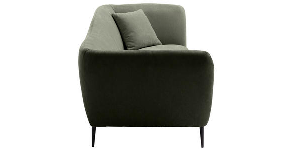 RÉCAMIERE Olivgrün Chenille Zierkissen, Rücken echt  - Schwarz/Olivgrün, KONVENTIONELL, Textil/Metall (224/70/97cm) - Hom`in