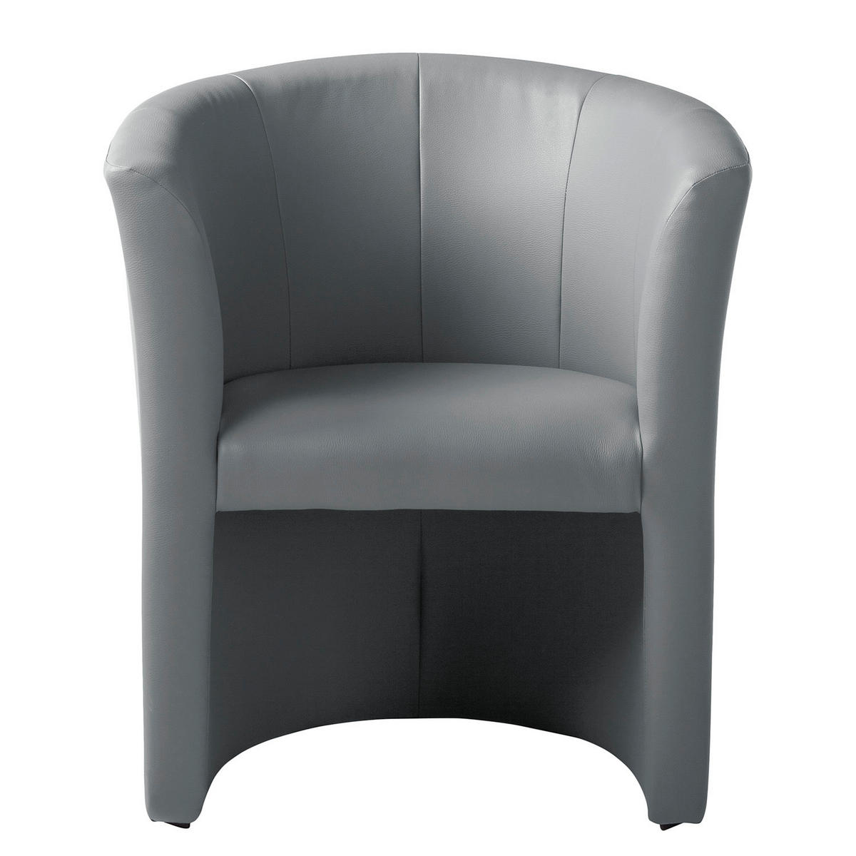 COCKTAILSESSEL Lederlook Grau  - Schwarz/Grau, Design, Kunststoff/Textil (66/75/56cm) - Livetastic