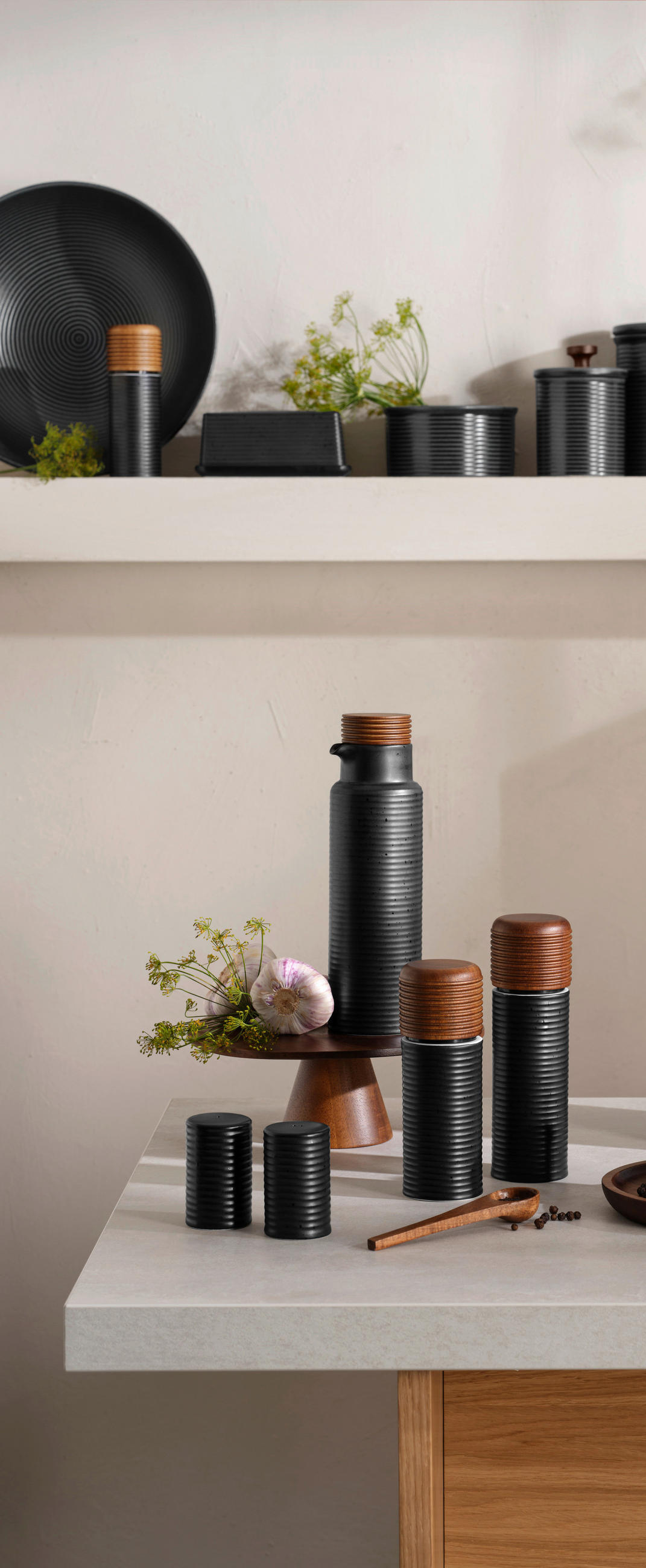 SALZ- ODER PFEFFERMÜHLE KITCHEN`ART COPPA KURO  - KONVENTIONELL, Keramik (5,4/17,2cm) - ASA