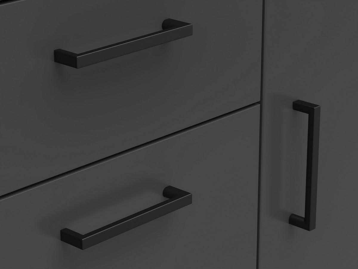 KOMMODE 80/83/40 cm  in Graphitfarben  - Anthrazit/Schwarz, Modern, Holzwerkstoff/Kunststoff (80/83/40cm) - Carryhome