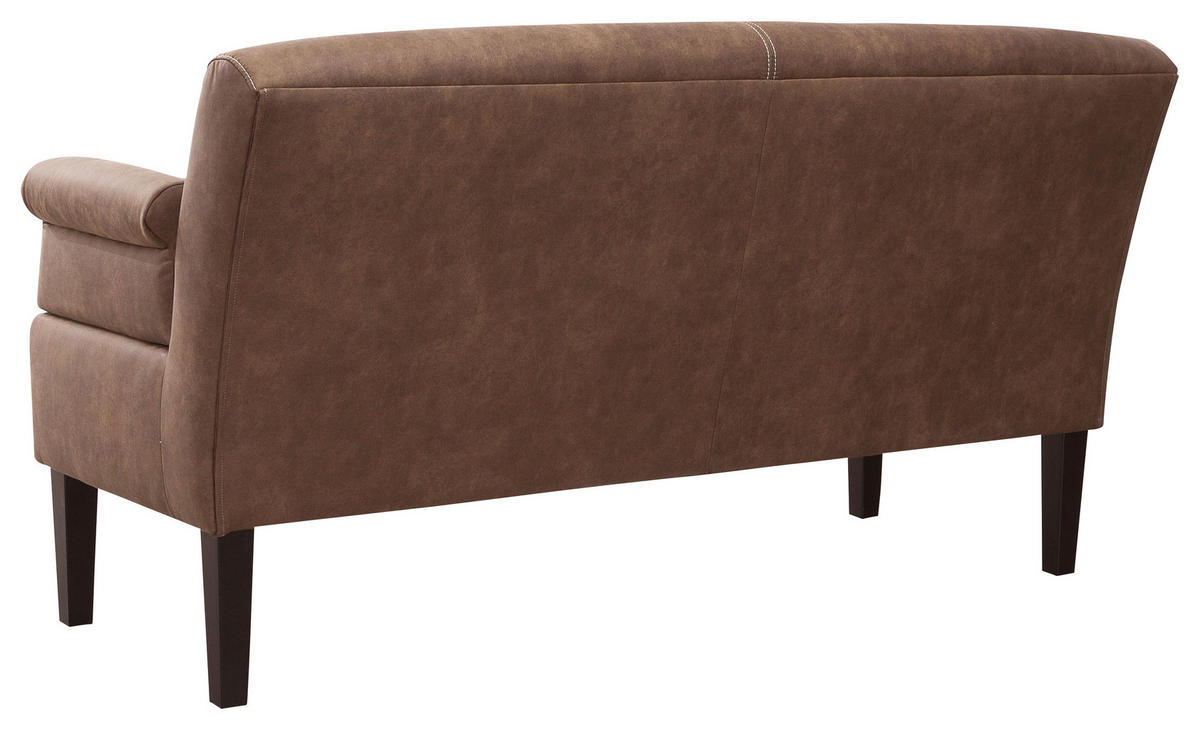 3-SITZER-SOFA in Mikrofaser Braun  - Beige/Schwarz, Konventionell, Holz/Textil (182/97/78cm) - Sit & More