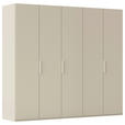 DREHTÜRENSCHRANK 251/223/61 cm,  in Champagner, 5-türig  - Champagner, Basics, Holzwerkstoff/Metall (251/223/61cm) - Novel