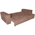 BIGSOFA in Flachgewebe Altrosa  - Chromfarben/Altrosa, KONVENTIONELL, Textil/Metall (256/68/122cm) - Carryhome