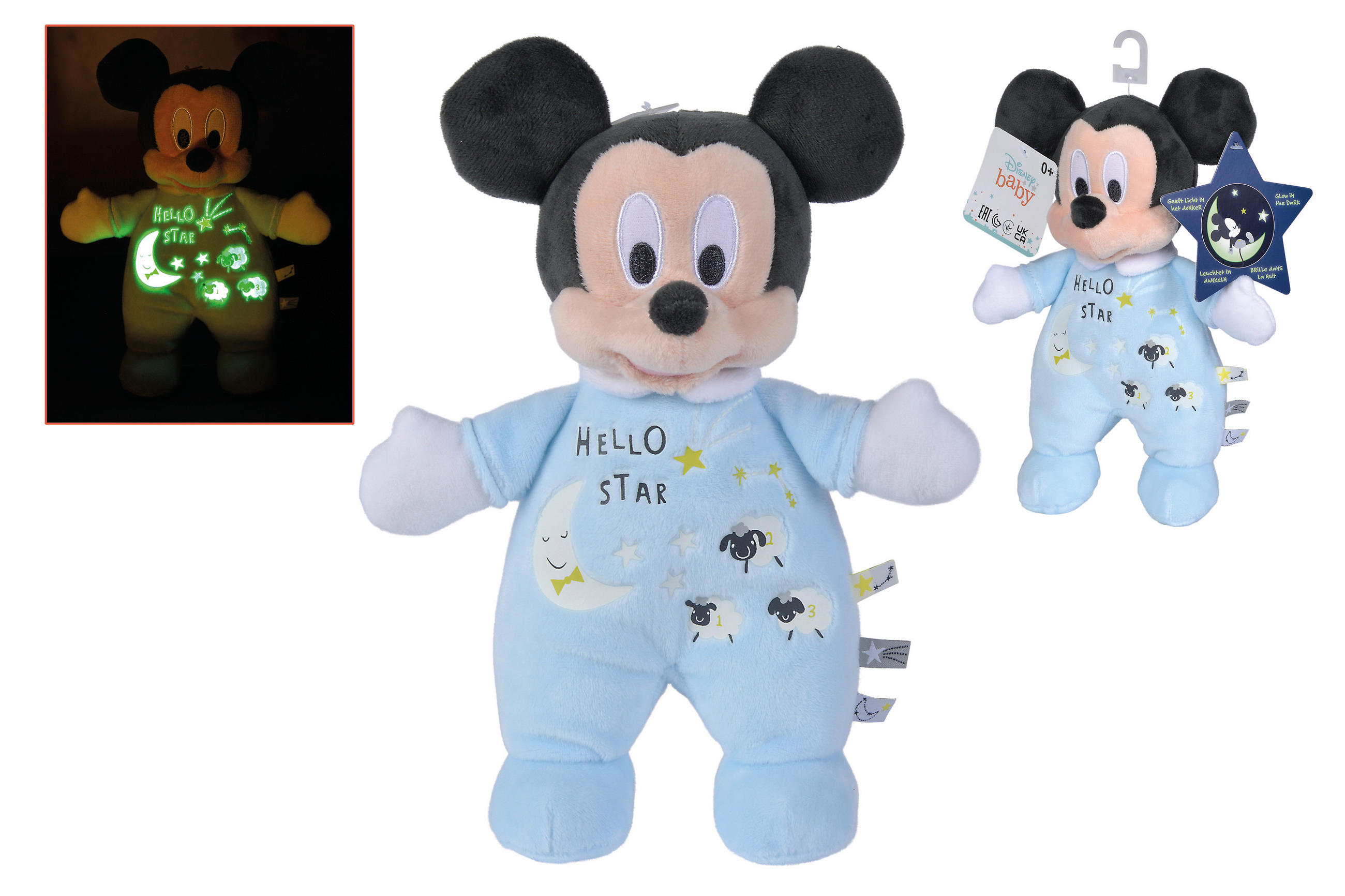 PLÜSCHTIER Micky&Minnie  - Blau/Multicolor, Basics, Textil (20/11/25cm) - Disney