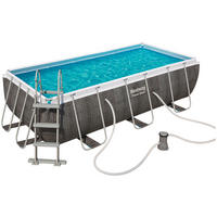 BAZÉN 404/201/100 cm - modrá/biela, Konventionell, kov/plast (404/201/100cm) - Bestway