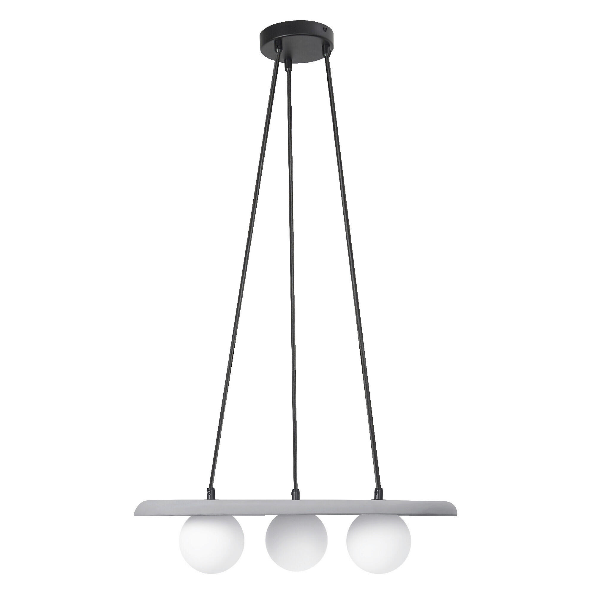 PENDELLEUCHTE 50/38,5/150 cm  - Grau, Natur, Glas/Stein (50/38,5/150cm) - Ledvance